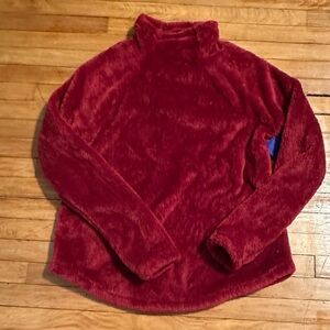 NWT JoyLab Plush Red Fleece Top